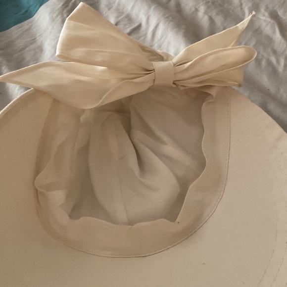 White material ponytail hat wide brim - Picture 5 of 8